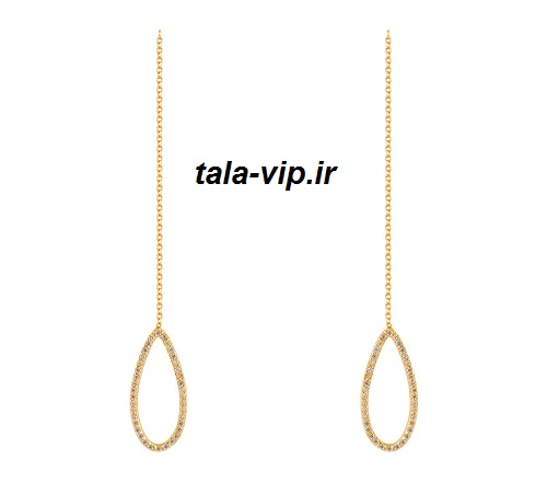 گوشواره طلا زنجیر و اشک