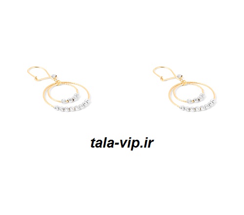 گوشواره حلقه ای گوی دار طلا