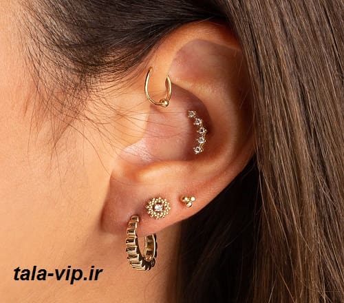 گوشواره طلا حلقه ای ریما