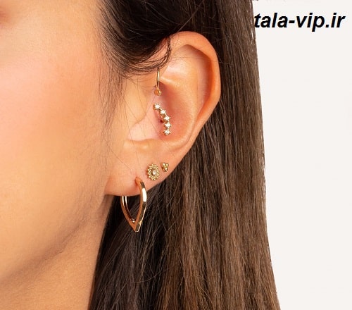 گوشواره طلا حلقه ای اشک