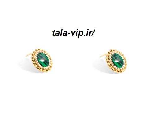 گوشواره طلا با نگین سبز