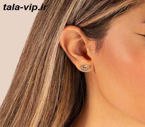 گوشواره طلا سه قلب