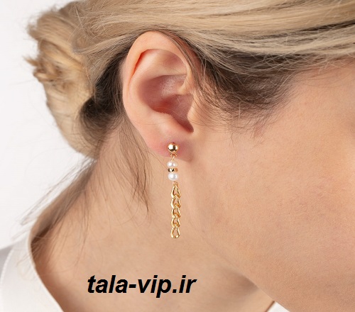 گوشواره طلا نازی و مروارید