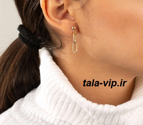 گوشواره طلا کادنا دو حلقه
