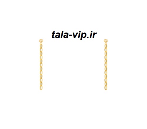 گوشواره طلا آویز زنجیری