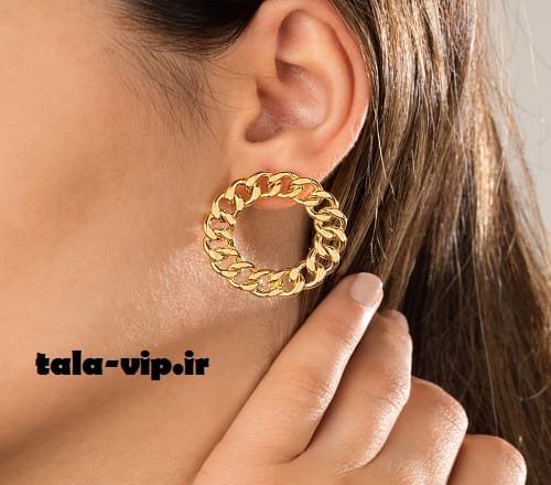 گوشواره طلا کارتیه 6 میلی متری