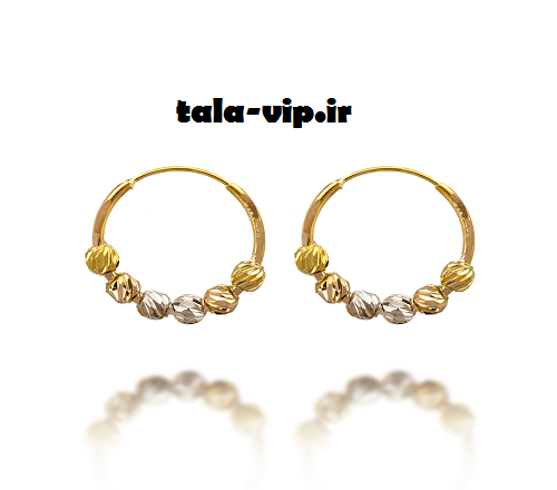 گوشواره حلقه ای البرنادو طلا