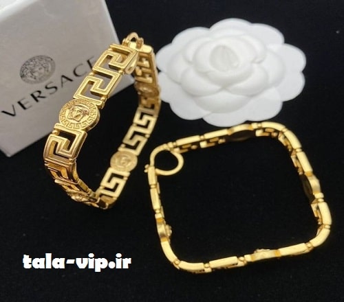 گوشواره مربعی ورساچه طلایی